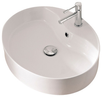 Bathroom Sinks Oval oval-shaped white ceramic vessel sink - contemporary - bathroom Bathroom Sinks Oval oval-shaped white ceramic vessel sink - contemporary - bathroom