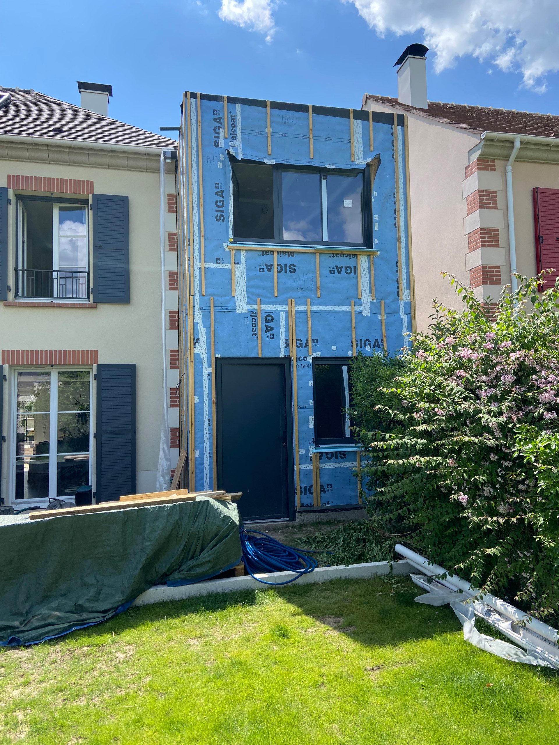 En cours de travaux - Extension d'une maison individuelle