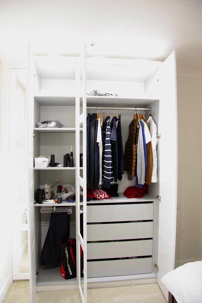 White Lacquered mirror wardrobes