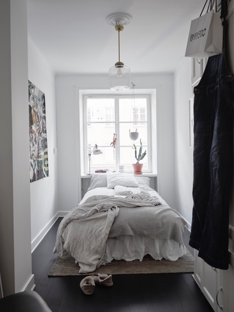 Exempel på ett skandinaviskt sovrum