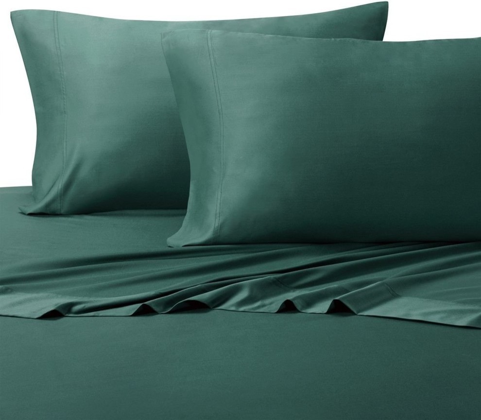 Hybrid Bamboo Cotton 2PC Pillowcases Set, Teal, Standard