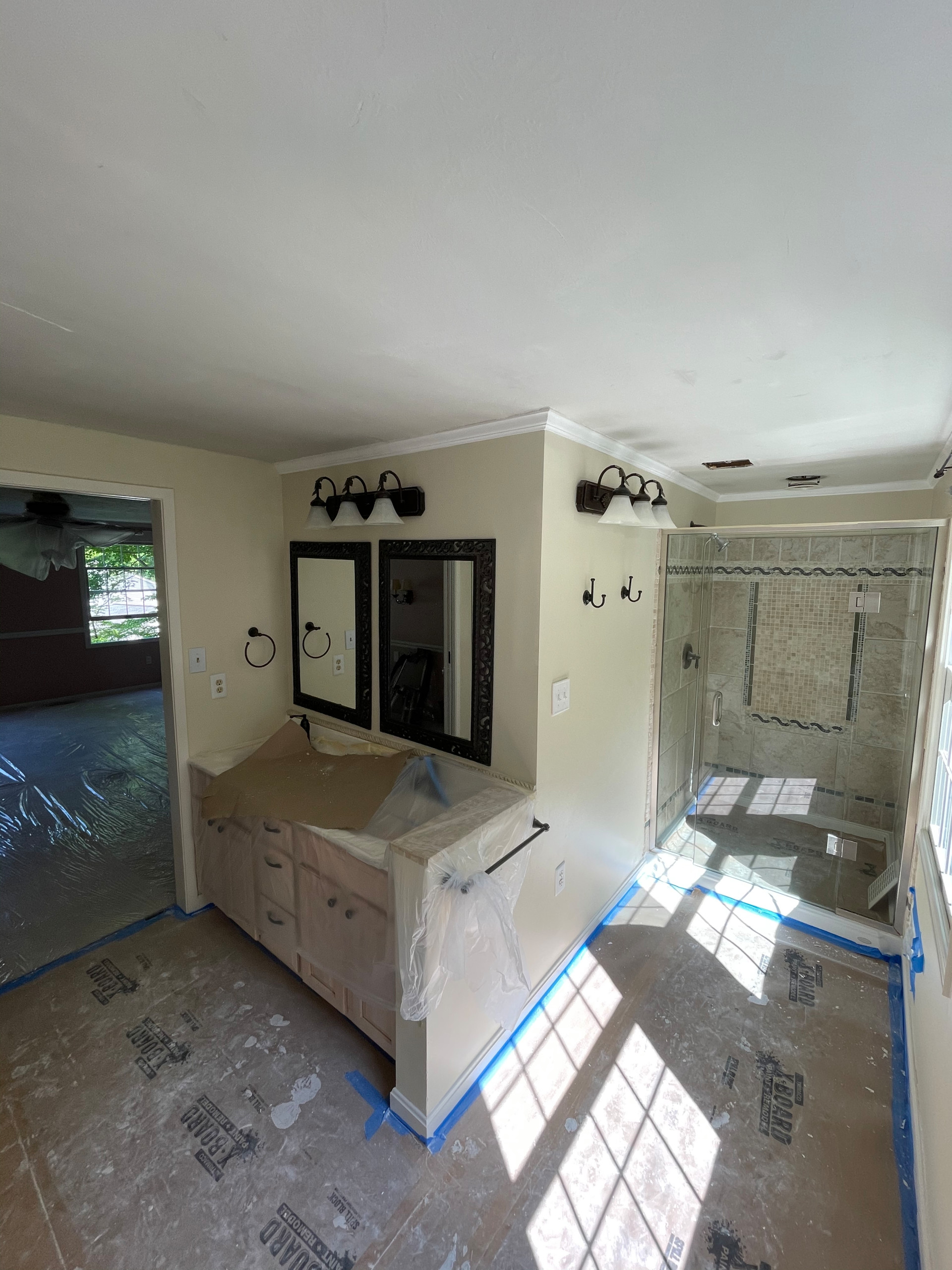 Popcorn ceiling removal and paint