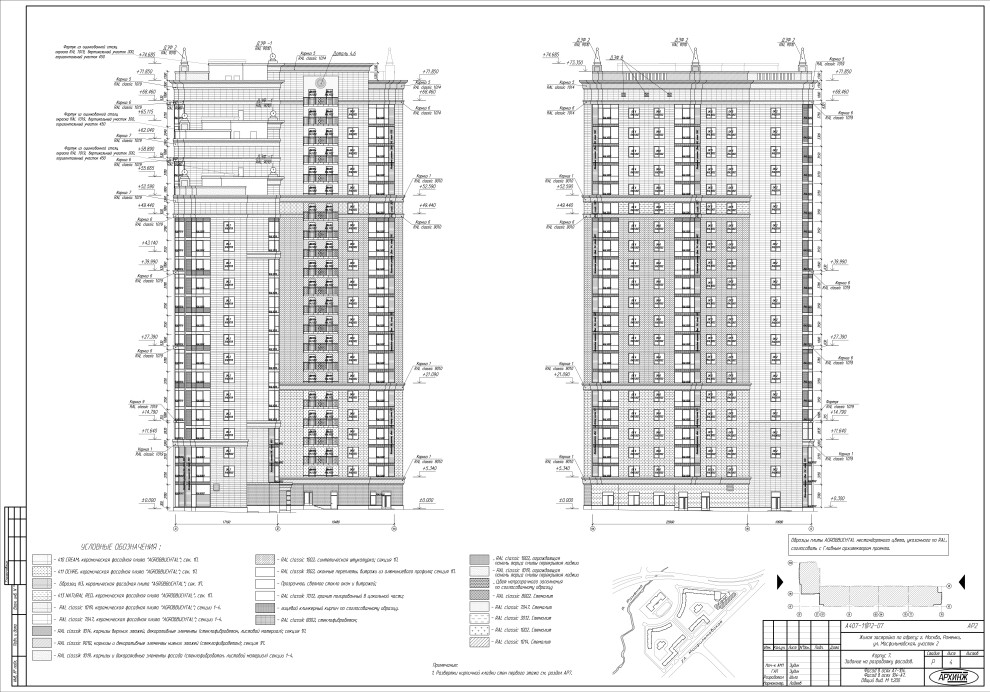 Архитектура, Боковые фасады, Корпус 7, ЖК "Раменки"