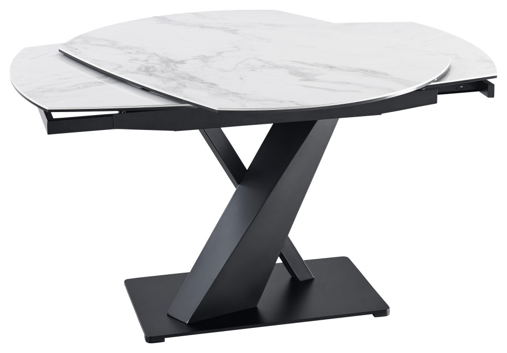 Modrest Jarman Contemporary Ceramic Extendable Dining Table