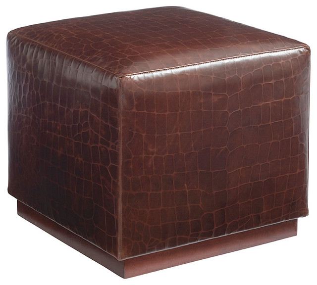 Colby Leather Cube Transitional Footstools And Ottomans by Lexington Home Brands