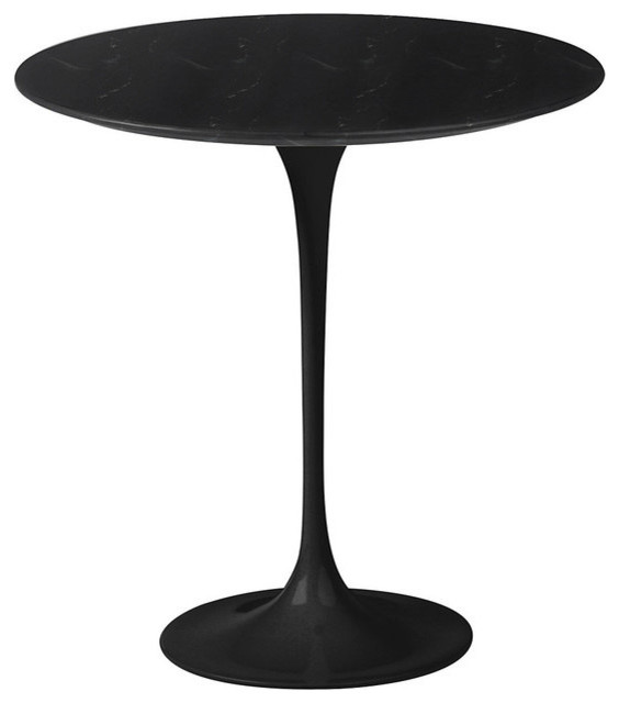 Tulip Side Table Marble Top, 16" Midcentury Side Tables And End