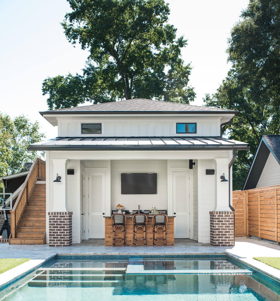 Inspiration for a transitional pool in Charlotte.
