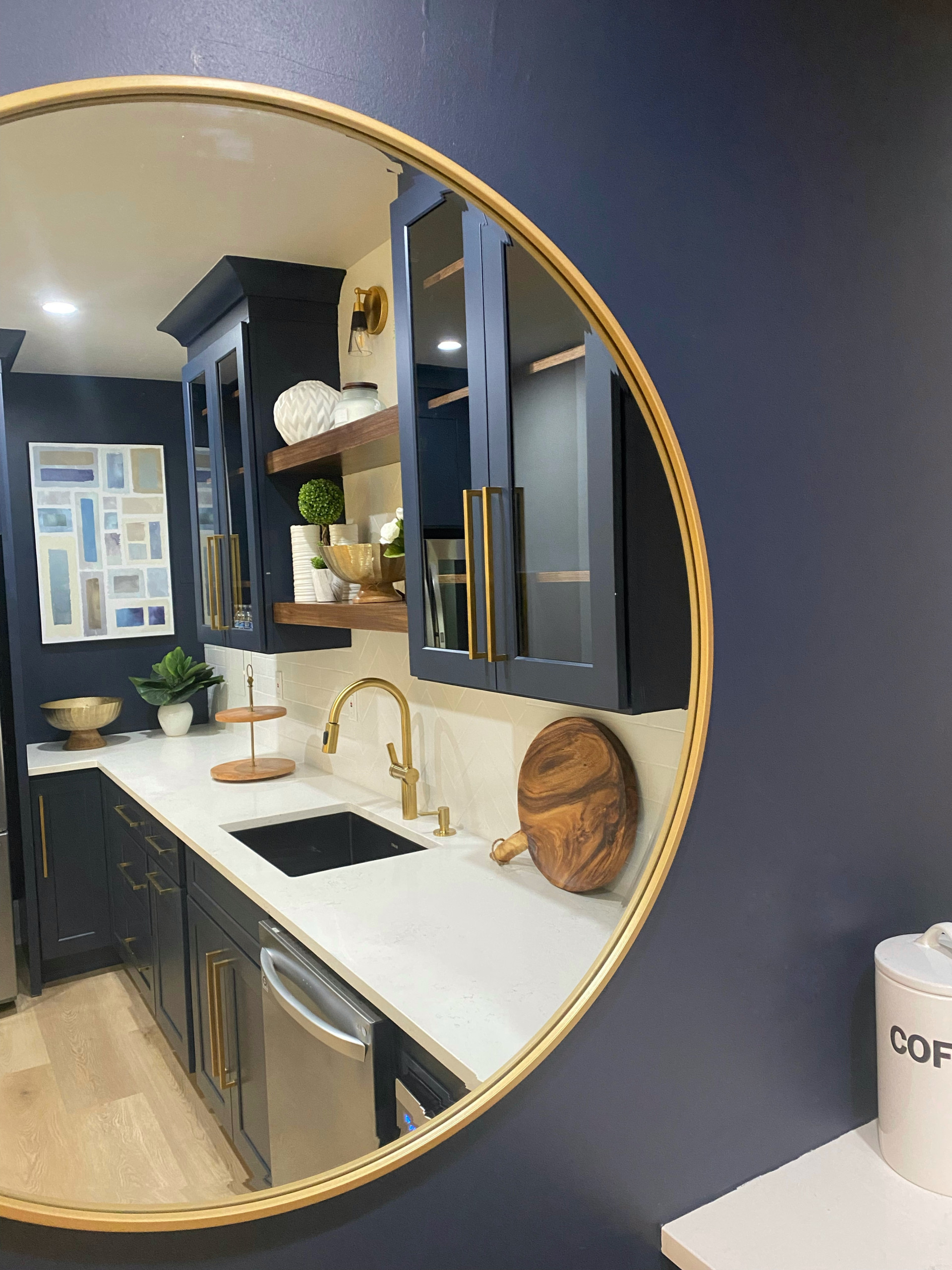 Contemporary Navy blue kitchen Lilburn