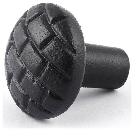 Black Iron Knobs And Pulls Round Brick Design Hardware