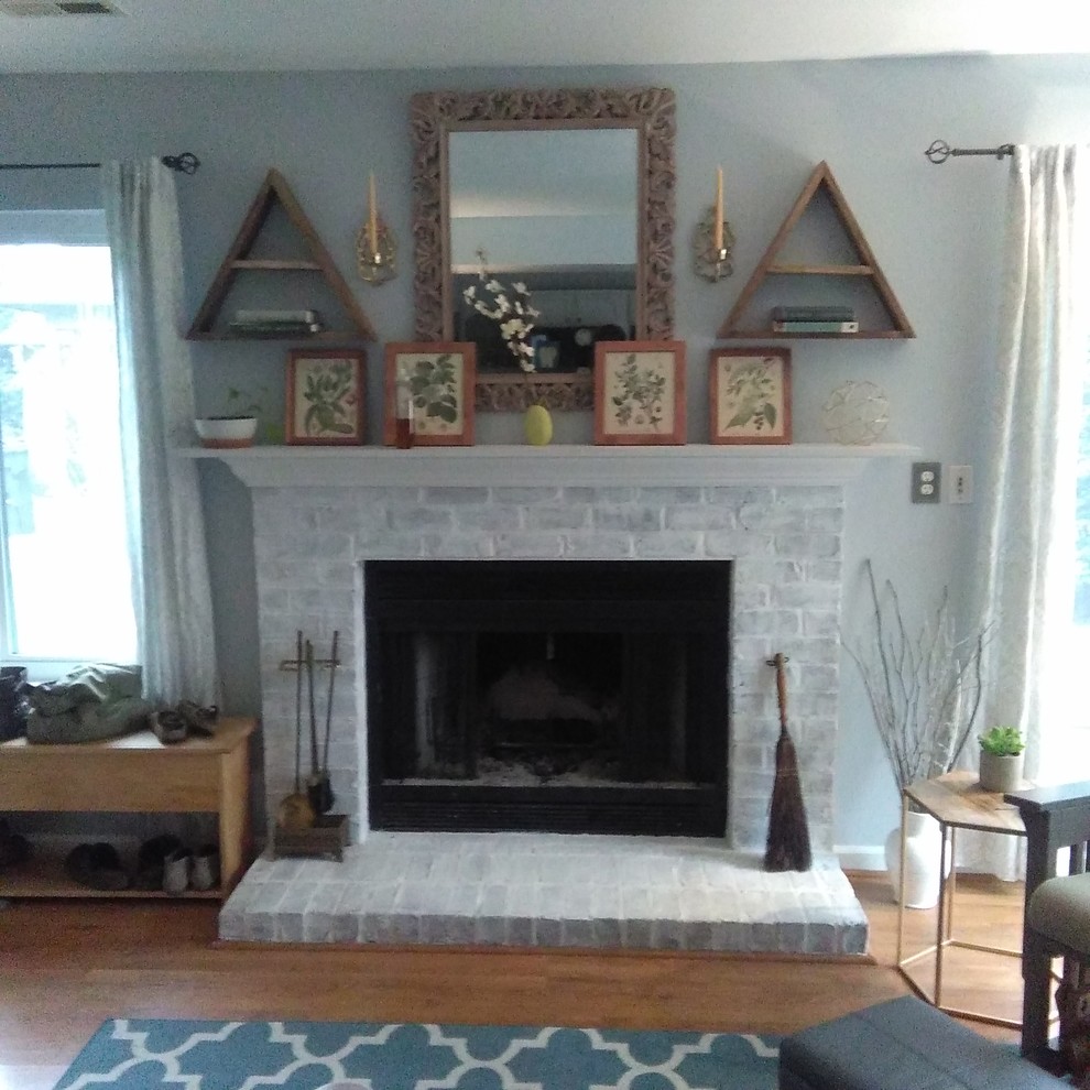White-washed brick with blue-gray walls u003d blah. Help!!!