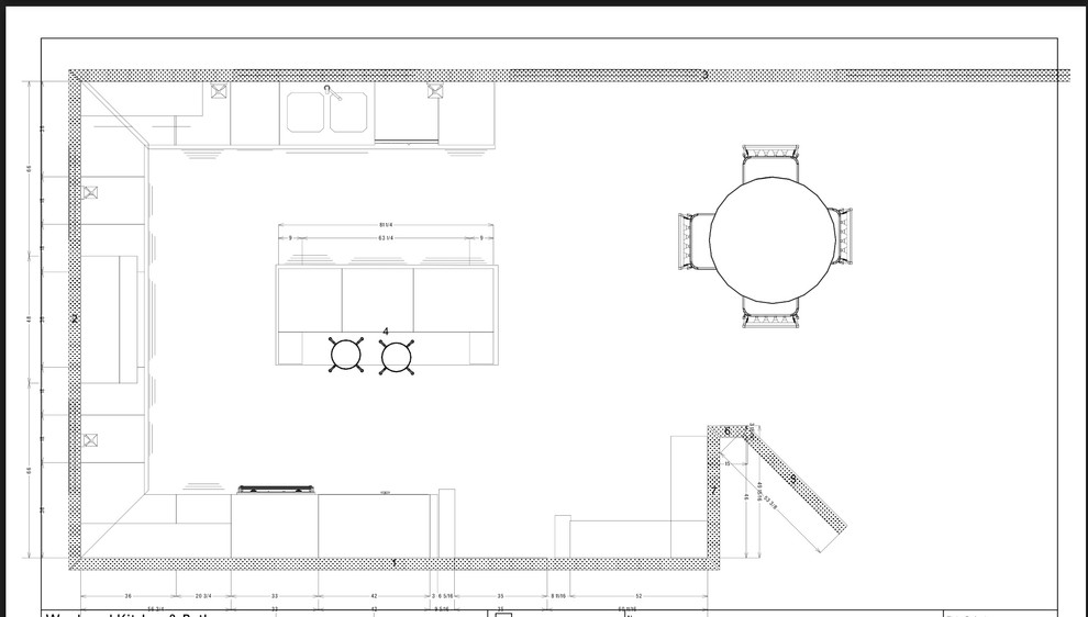 Final layout prep sink, island size, etc. About to sign off!