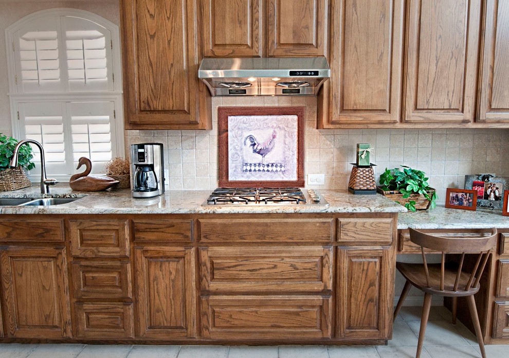 Example of a large transitional kitchen design in Dallas