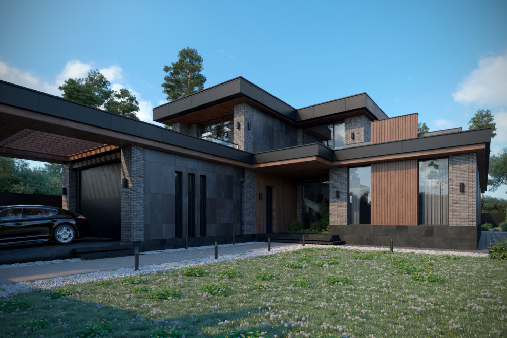 Городская вилла в темных тонах