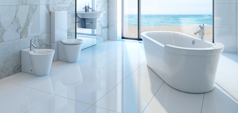 Inspiration for a contemporary bathroom in Sydney.