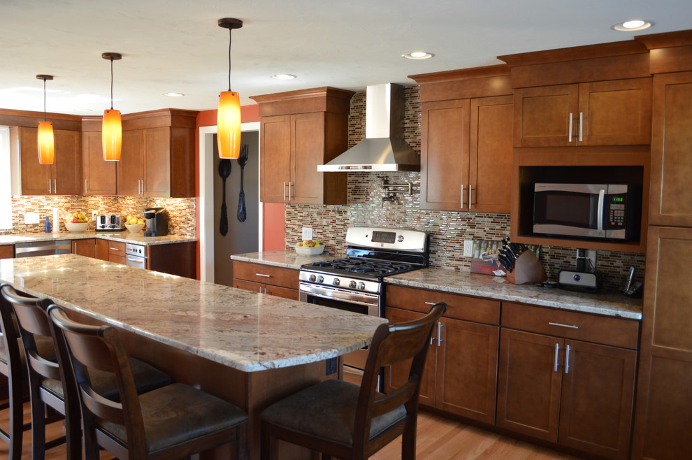 Transitional kitchen photo in Boston