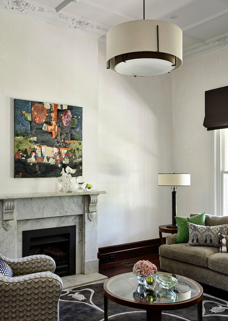 Old and New in Kew - Living Room eclectic-living-room