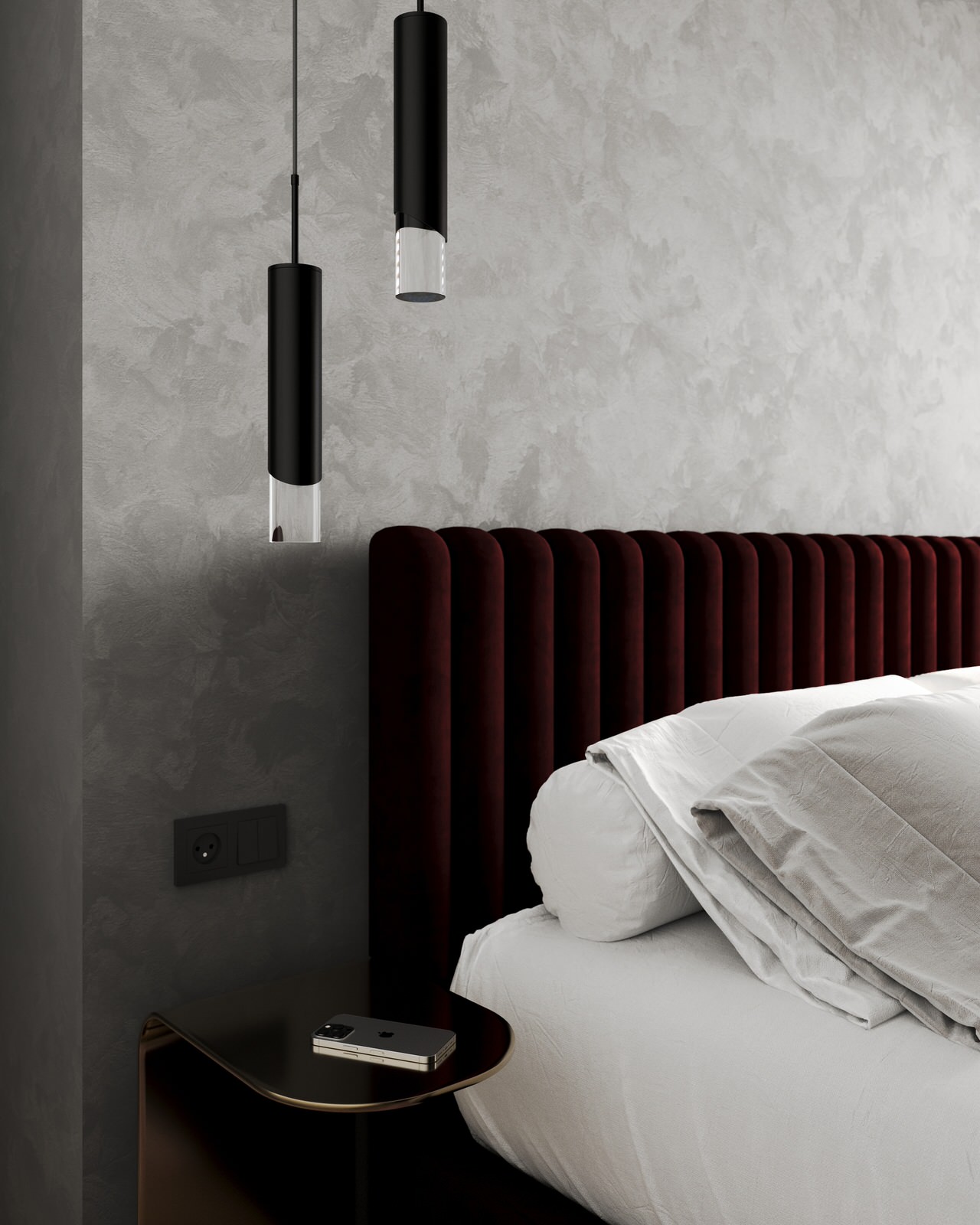 Стильный дом с красными акцентами