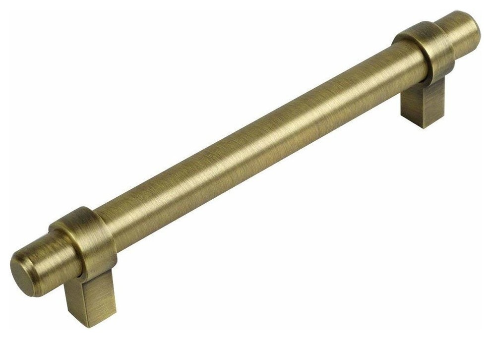 Cosmas 161-160BAB Brushed Antique Brass 6-5/16” CTC (160mm) Euro Bar Pull