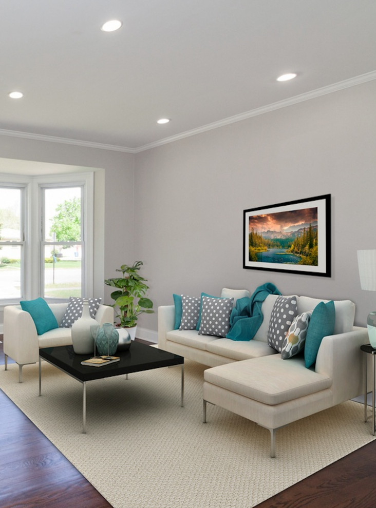 Contemporary Basement and Living Area Remodel