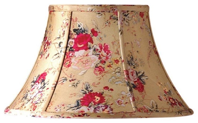 Laura Ashley Lamp Shades Angelica 14 in. Floral Bell Shade Yellow SLL26114