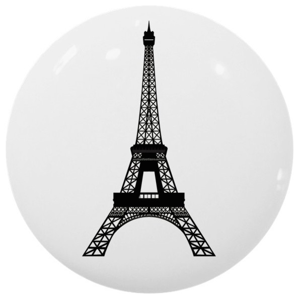 Black Eiffel Tower Ceramic Cabinet Drawer Knob Contemporary Black Eiffel Tower Ceramic Cabinet Drawer Knob Contemporary And Knobs By Ina Hardware Decor Llc