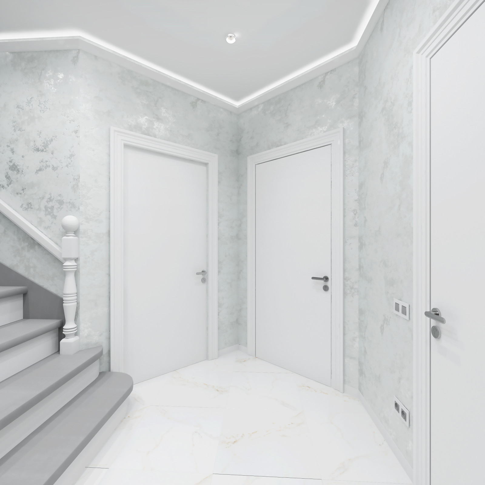 Прихожая с лестницей