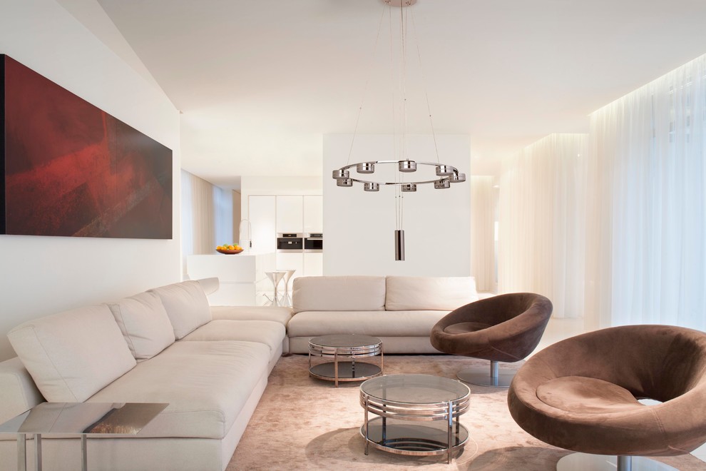 Зональное освещение в гостиной