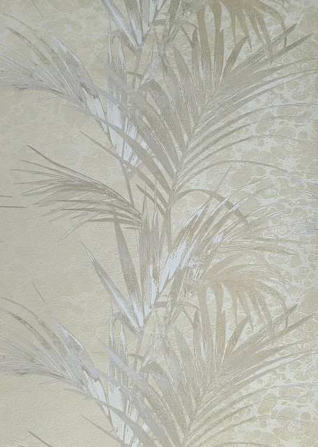 Textured Wallpaper roll Gold Metallic Modern Floral Tropical Palm Leaves Trees 