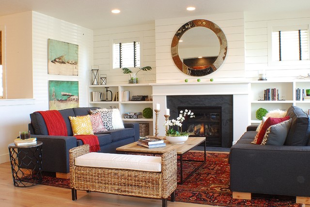 Modern Farm Style Living Room - Cottage Country Style Living Room Easy ...