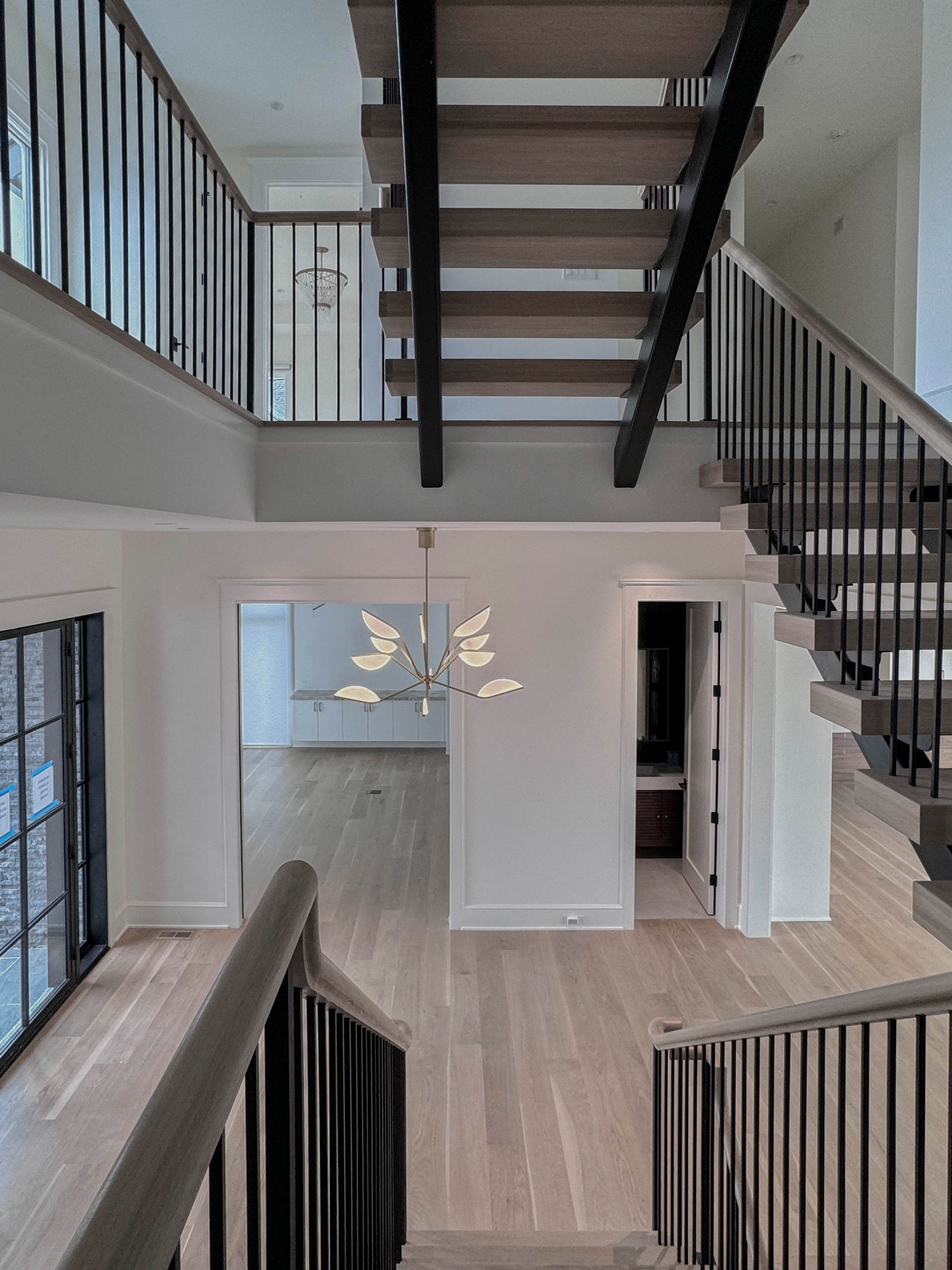 122_Modern Steel & Wood Floating Staircase, Arlington VA 22207