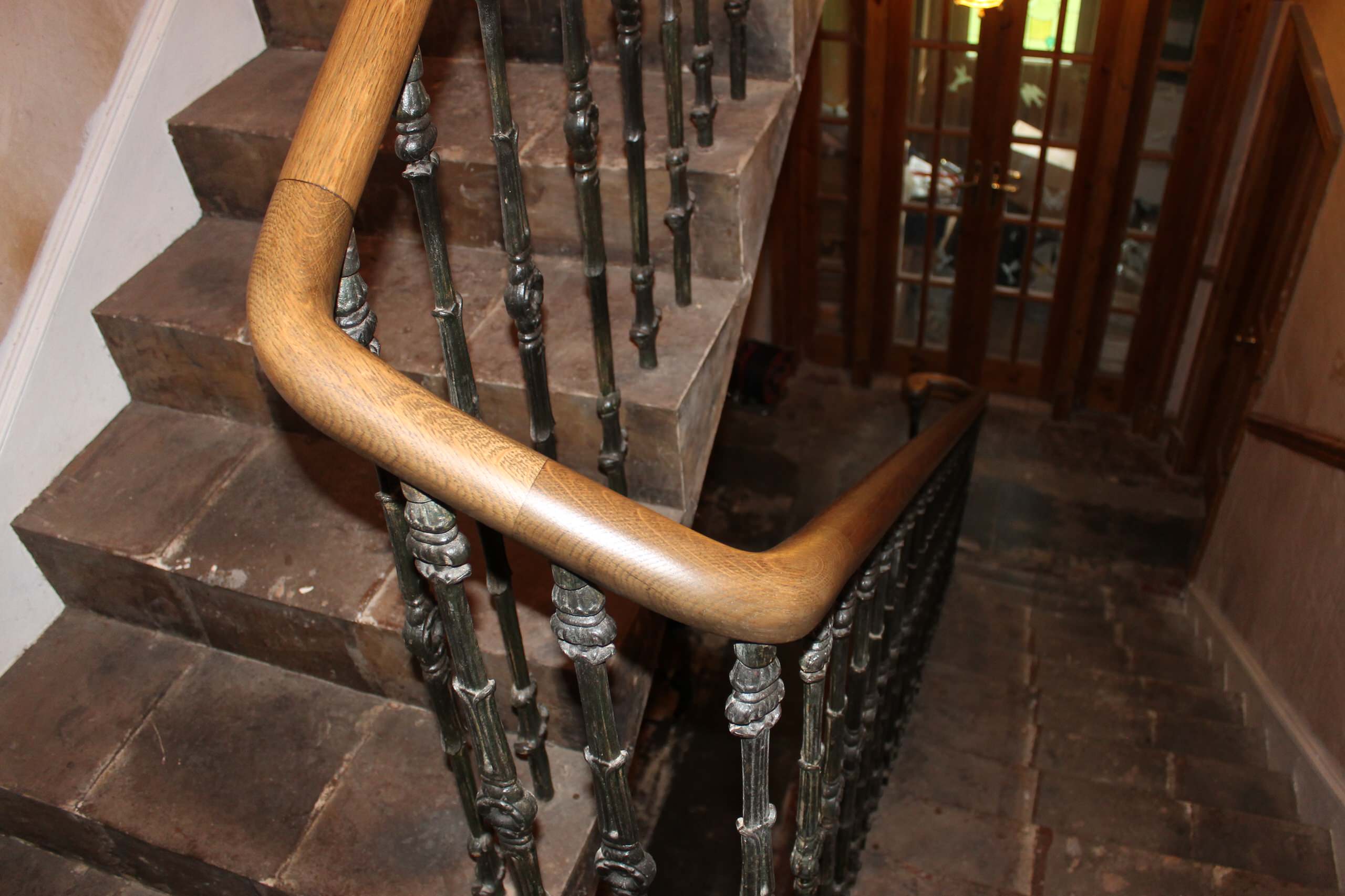 Curved handrail in a farm in Gorebridge