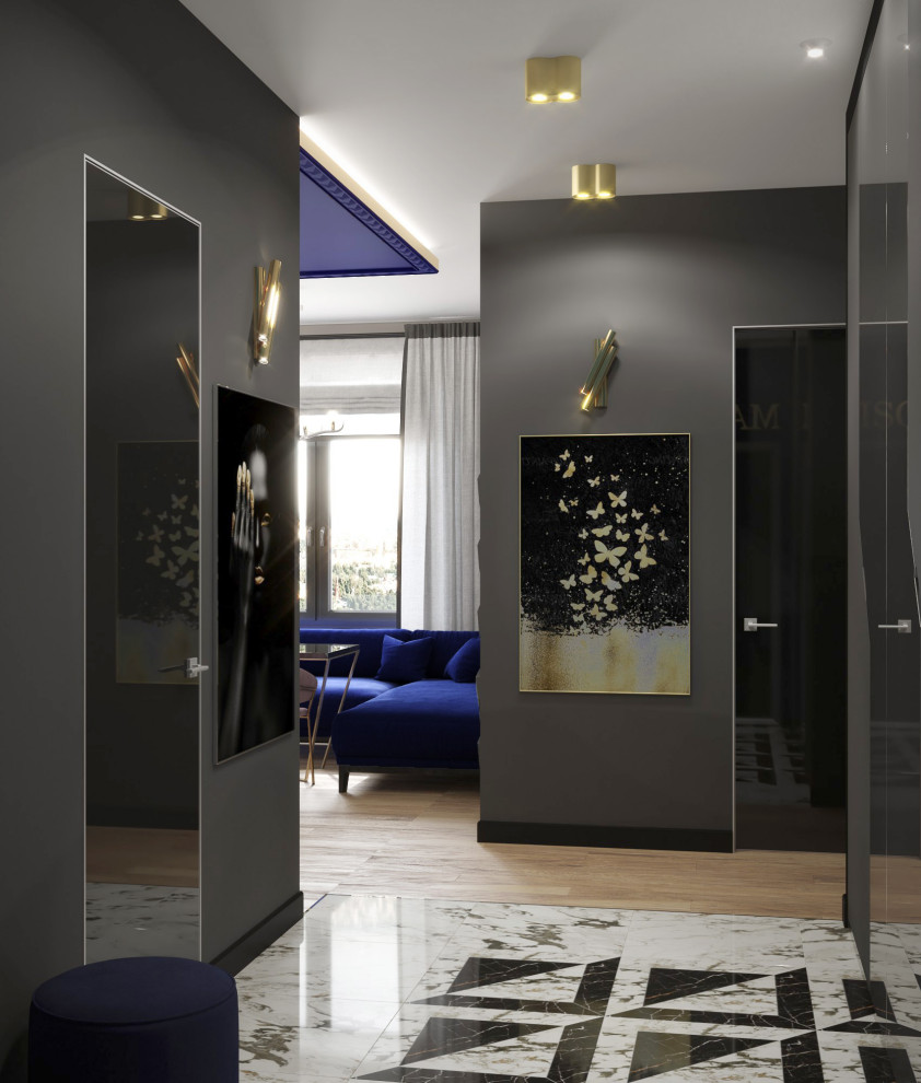 Яркий дизайн квартиры в ЖК "Пресня Сити"