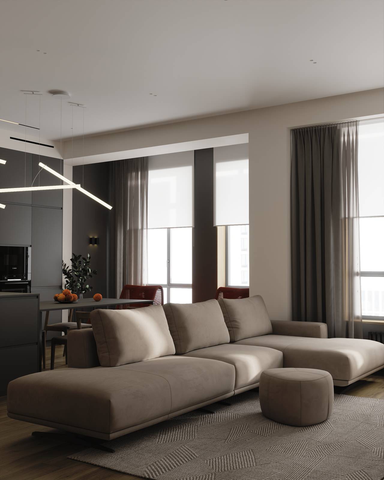 Проект 2х комнатной квартиры 78 м2