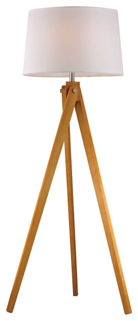 Dimond lighting by Elk D2469 Wooden Tripod Floor Lamp Natural Wood ...