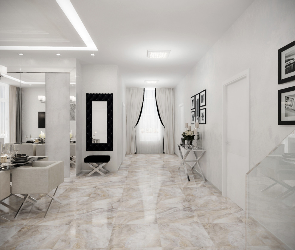 Гостиная и столовая в частном доме