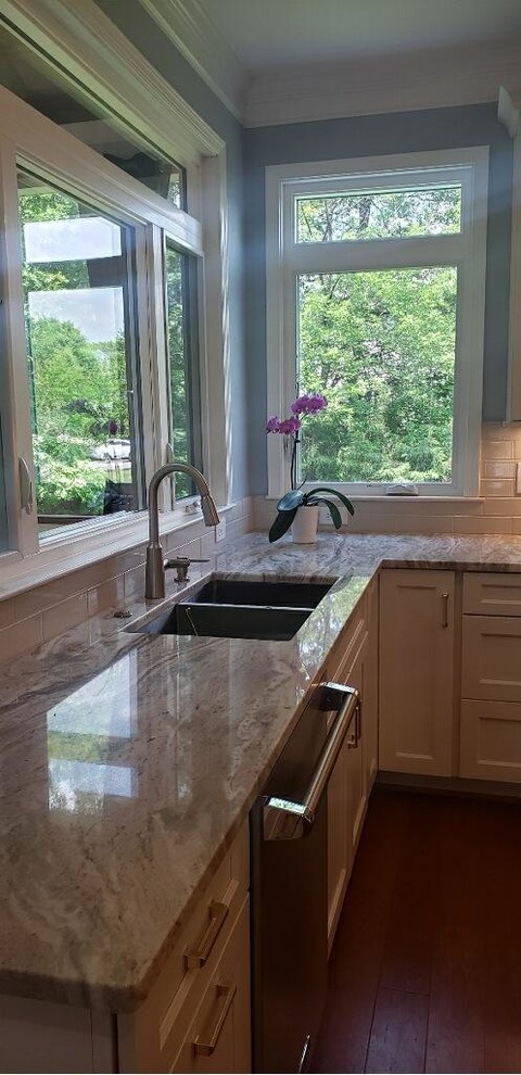 Inspiration for a transitional home design remodel in DC Metro