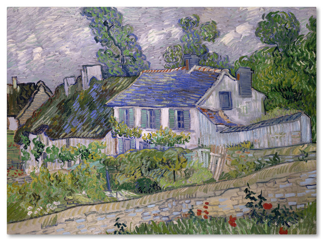 Van Gogh 'Houses At Auvers' Canvas Art - Traditional - Prints And ...