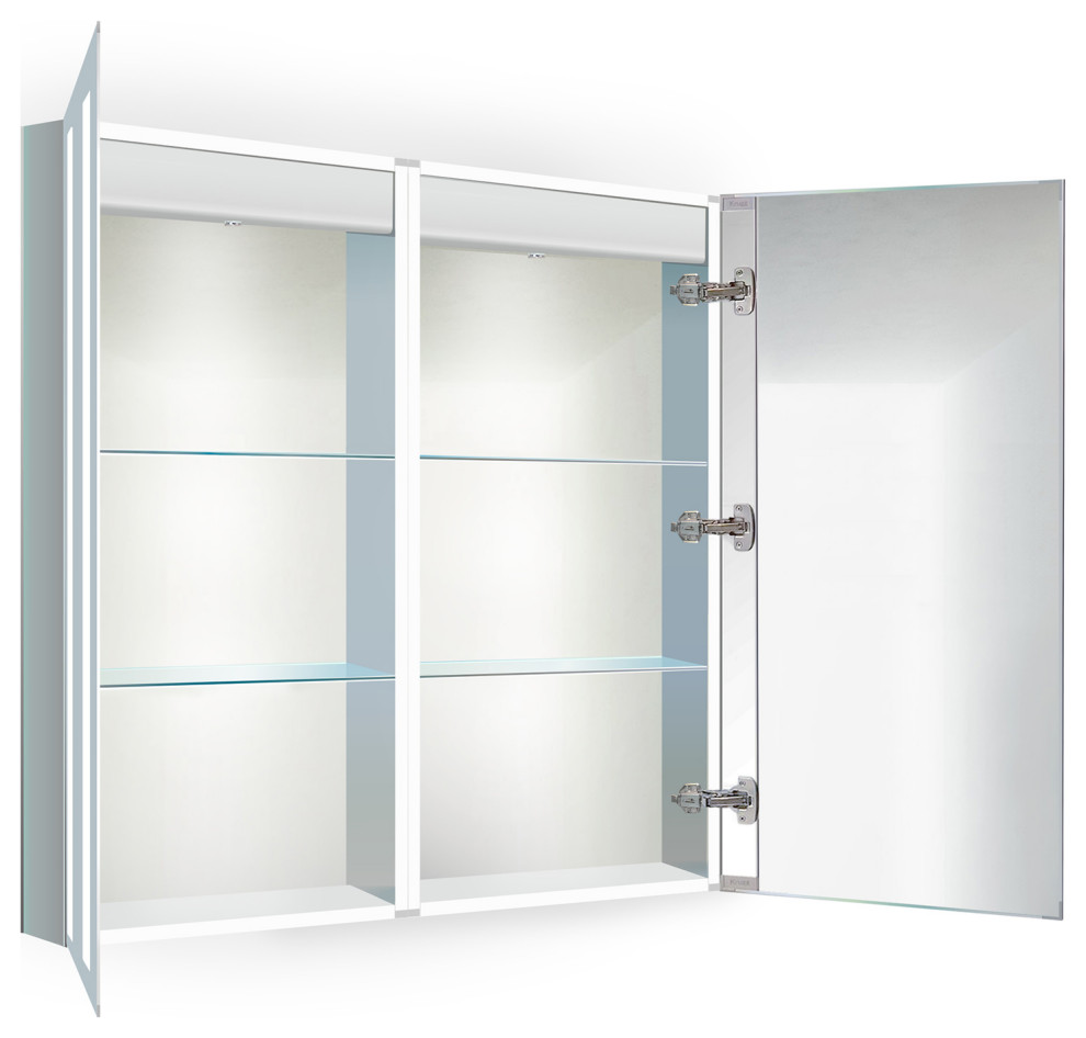 30 X 30 Led Medicine Cabinet With Defog Dimmer Modern Medicine Cabinets By Krugg Reflections