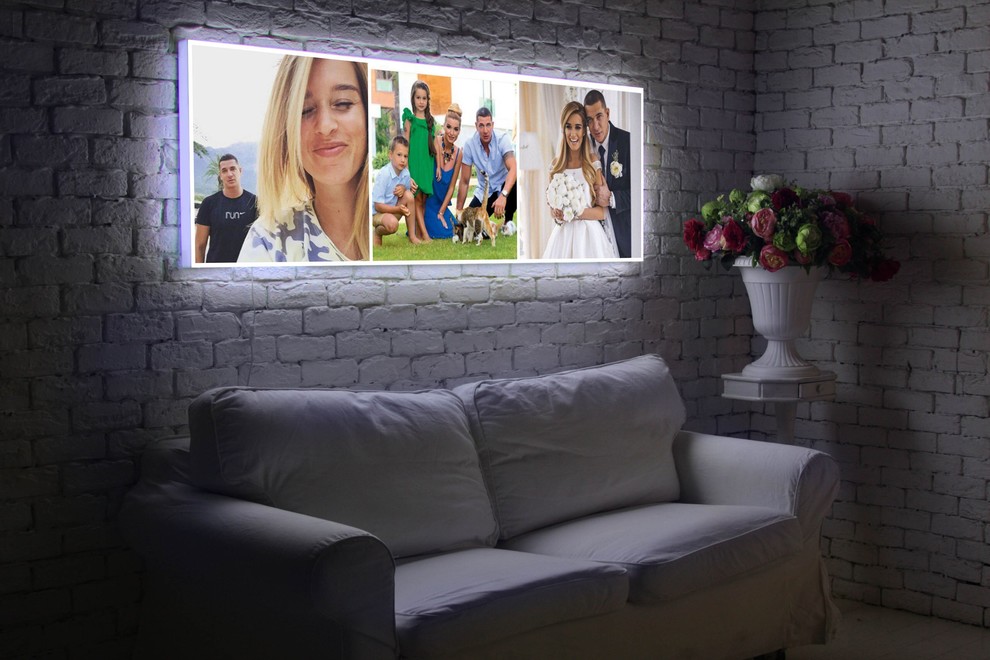 Светильники с фото в гостинную