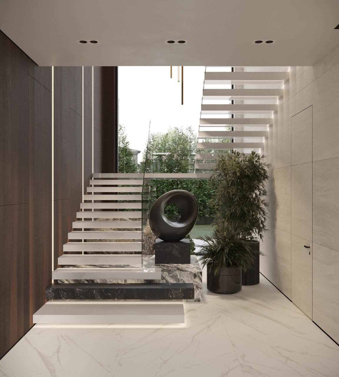 Холл дома в Подмосковье