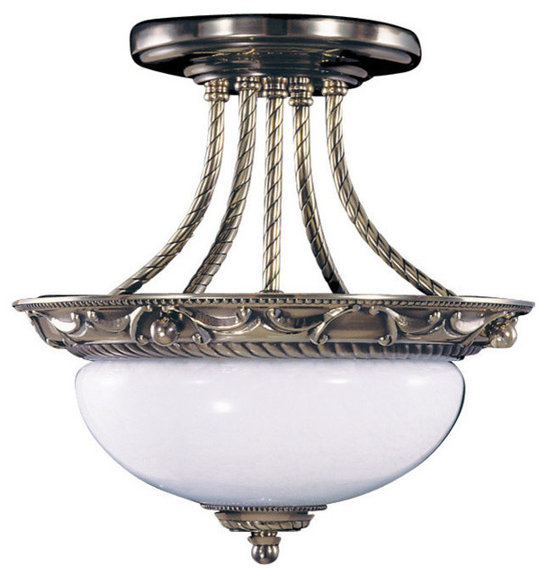 Framburg Framburg Napoleonic Semi Flush Mount Light, French Brass ...