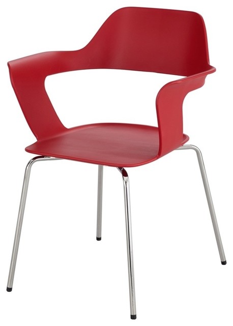 Red Shell Chair BandiShell Stack Chair Red - Contemporary - Dining Chairs - by Bison ...