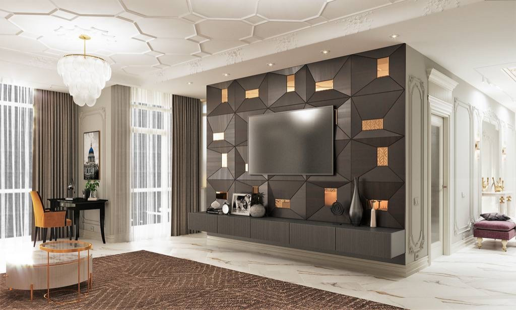 Гостиная. Справа просматривается прихожая