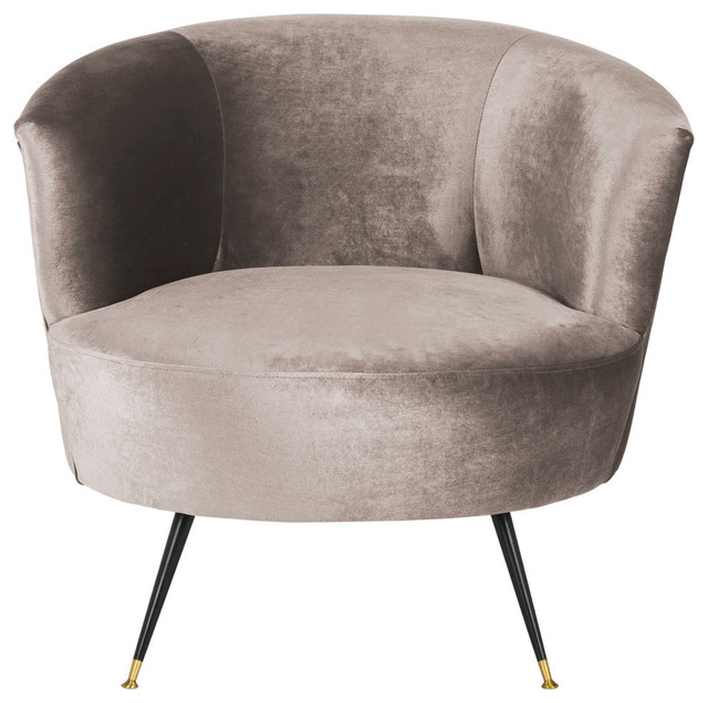Arlette Velvet Retro Mid Century Accent Chair Hazelwood
