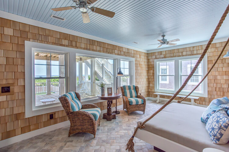 Inspiration for a beach style sunroom in Other.