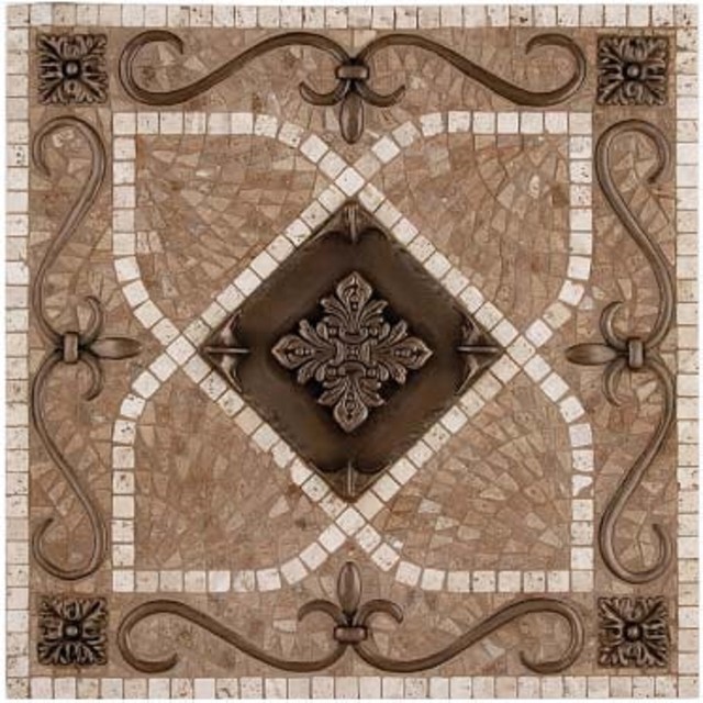 Landmark Metalcoat Renaissance Mosaic Medallion 18" X 18" Traditional
