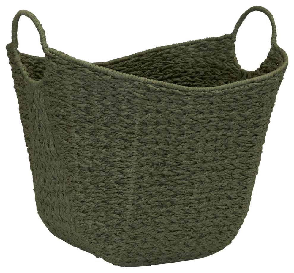 Paper Rope Basket With Handles Tropical Baskets by Household