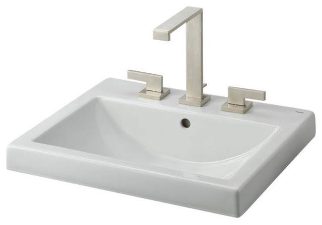 Camilla Semi Recessed Sink Contemporary Bathroom Sinks By Cheviot Products Houzz - Semi Recessed Rectangular Bathroom Sinks