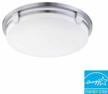 Hampton Bay Hamilton 2 Light Flush Mount Brushed Nickel Fluorescent Hbf120 Hampton Bay Hamilton 2 Light Flush Mount Brushed Nickel Fluorescent Hbf120
