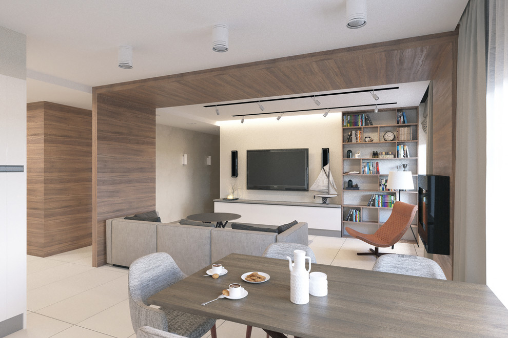 квартира со шпонированными панелями